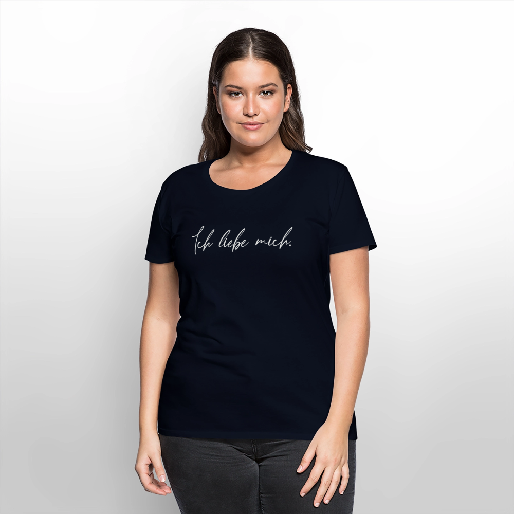 Ich liebe mich Frauen Premium T-Shirt (Organic) - Navy