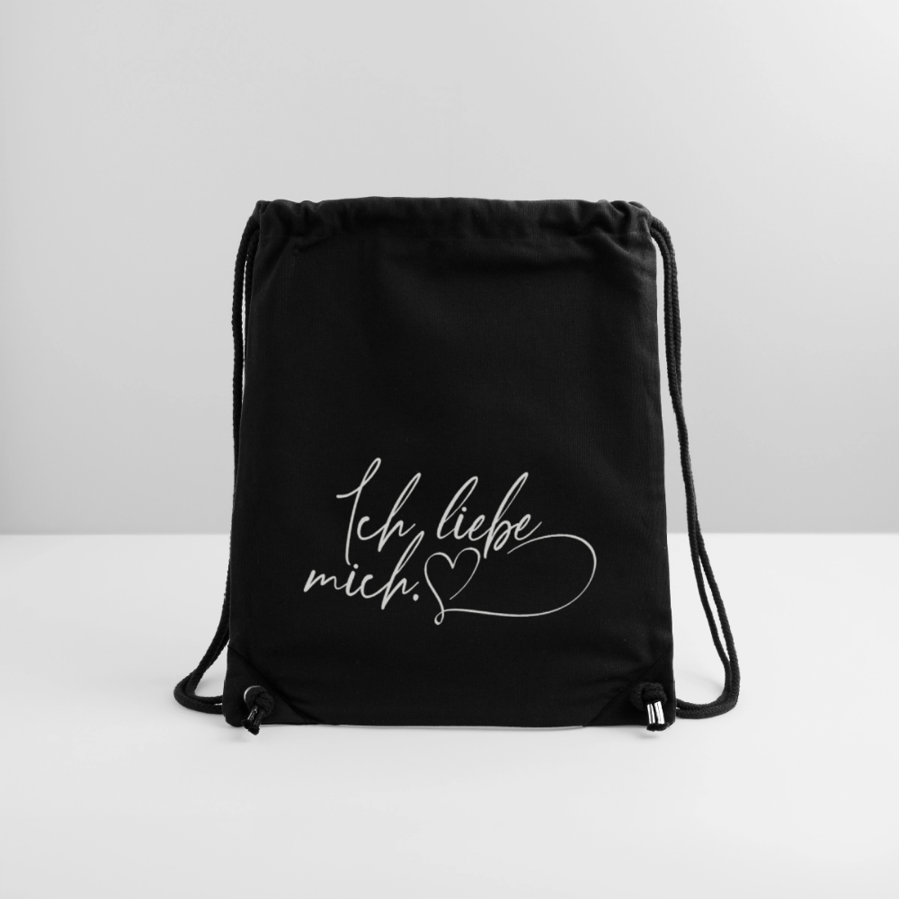 Ich liebe mich (mit Herz) recycelter Gym Bag - Schwarz