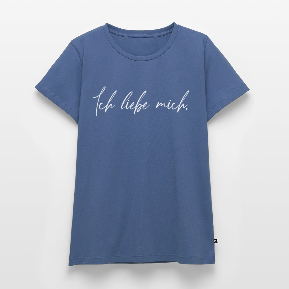 Ich liebe mich Frauen Premium T-Shirt (Organic) - Taubenblau