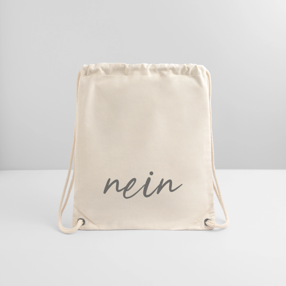 Ja / Nein recycelter Gym Bag - Naturweiß