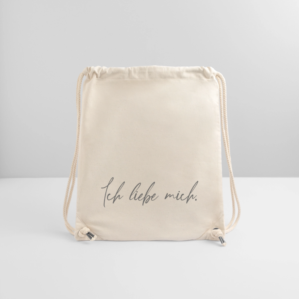 Ich liebe mich recycelter Gym Bag - Naturweiß