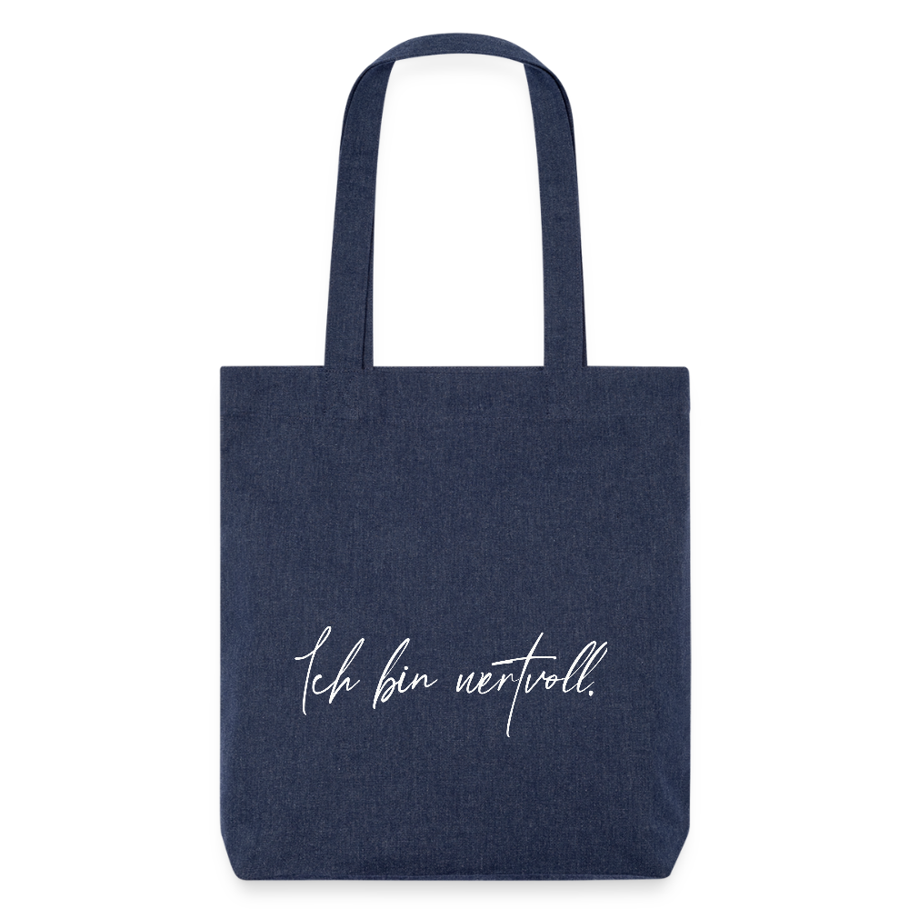 Ich liebe mich Stoffbeutel ( recycelt & heavyweight) - melange Blue