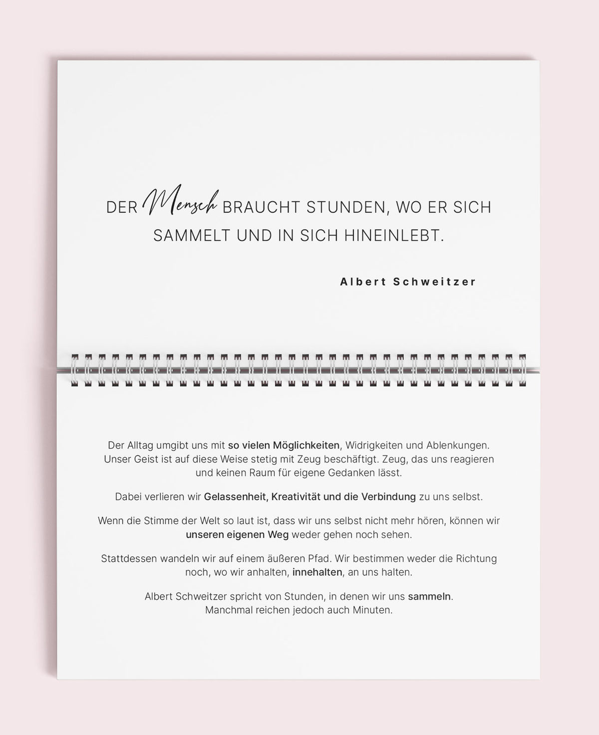 Innenansicht-Mockup von »Inspiriere dich. // 52 Gedanken für das Leben deiner Träume.« von A.D. WiLK.
