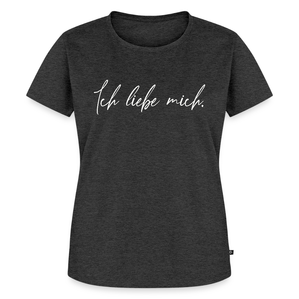 Ich liebe mich Frauen Premium T-Shirt (Organic) - Anthrazit meliert