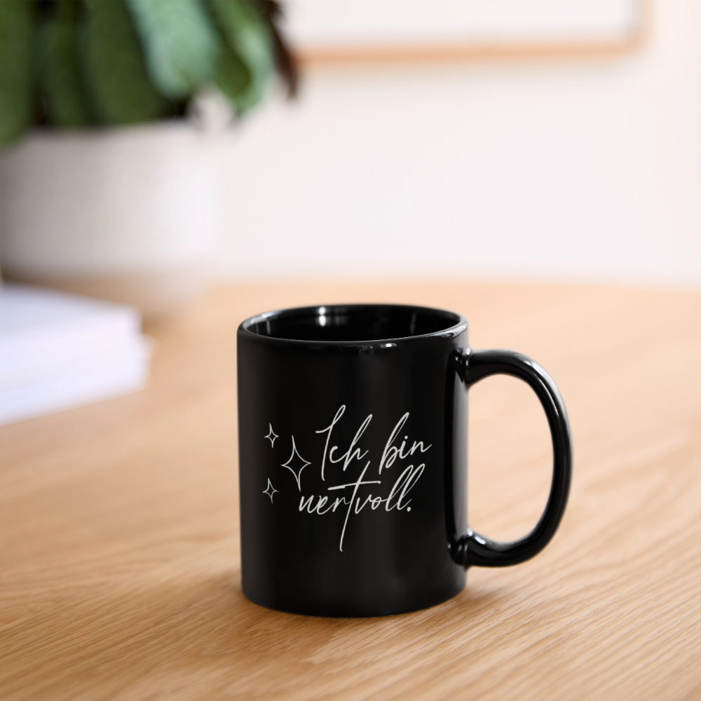 Ich bin wertvoll Tasse schwarz - Schwarz