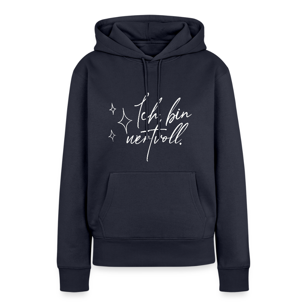 Ich bin wertvoll Frauen Premium Hoodie (Organic) - Navy