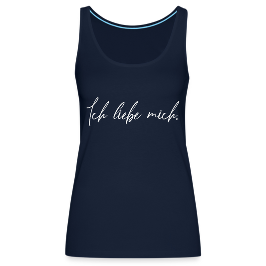 Ich liebe mich Frauen Premium Tank Top (Organic) - Navy