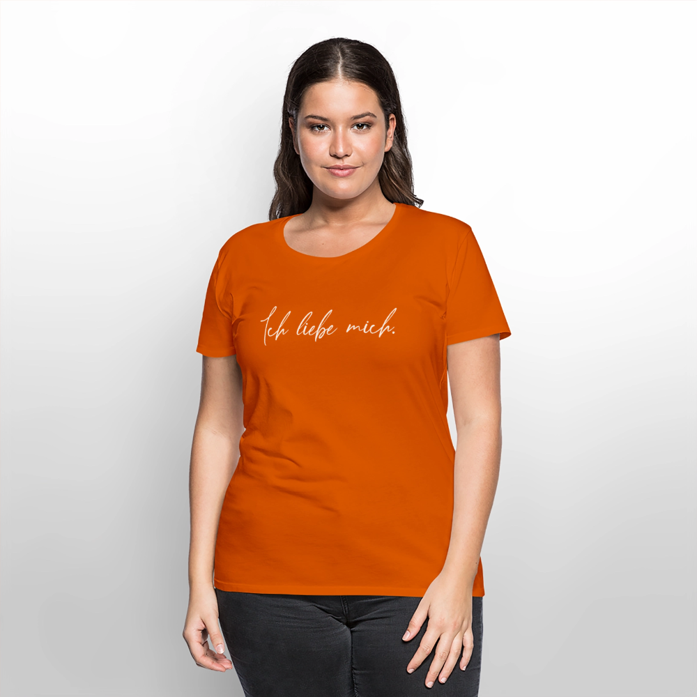 Ich liebe mich Frauen Premium T-Shirt (Organic) - Orange 