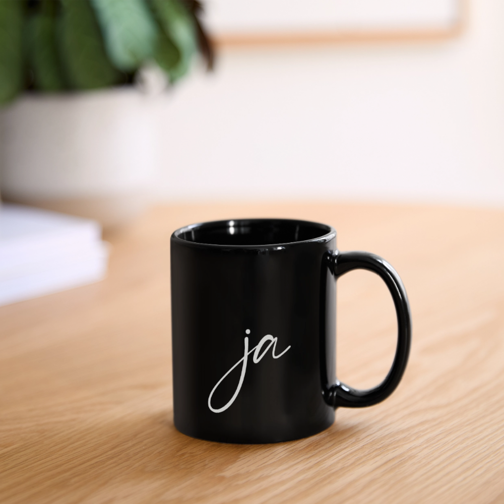 Ja / Nein Tasse (Rechtshänder) - Schwarz