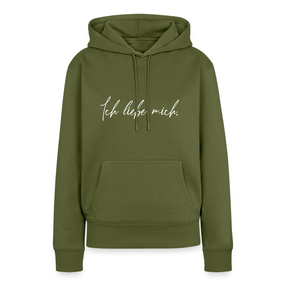 Ich liebe mich Frauen Premium Hoodie (Organic) - Khaki