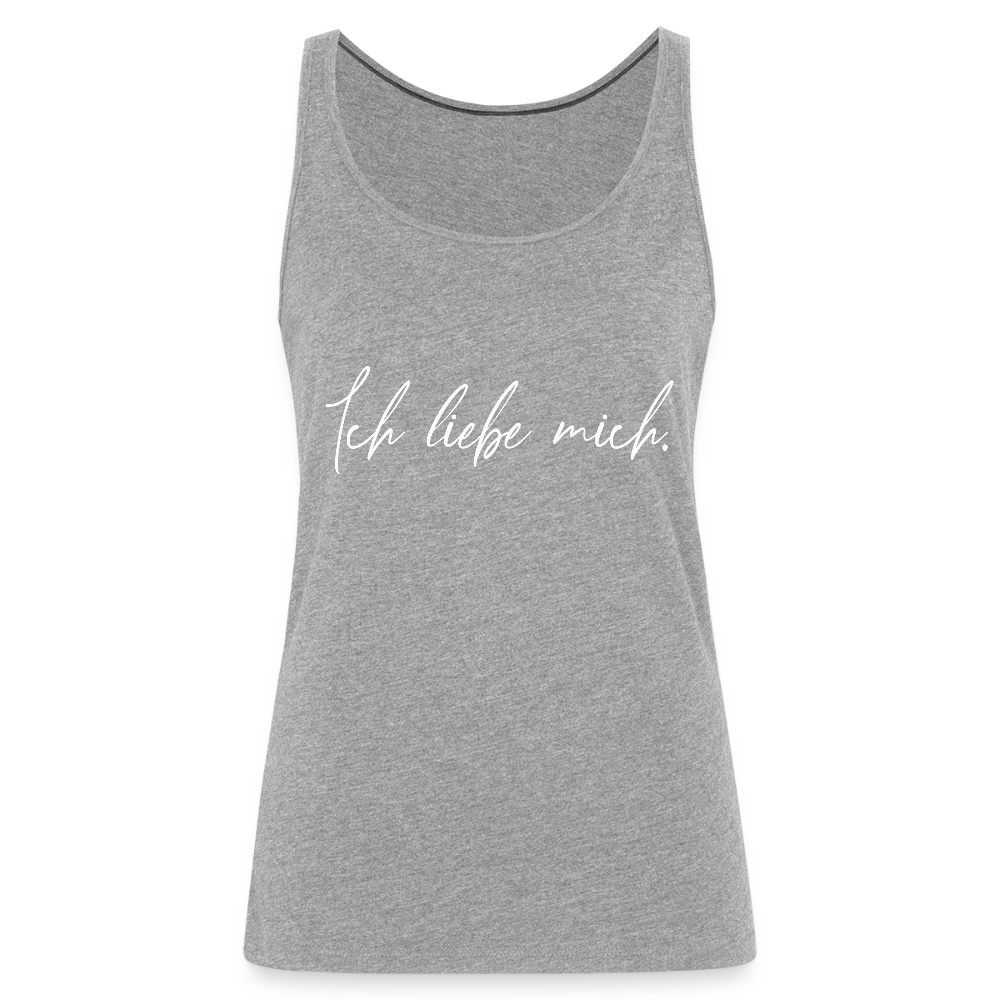 Ich liebe mich Frauen Premium Tank Top (Organic) - Grau meliert
