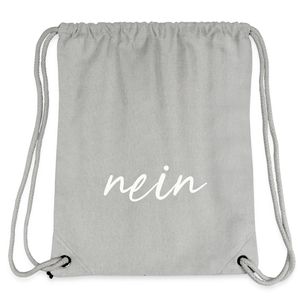 Ja / Nein recycelter Gym Bag - Grau meliert