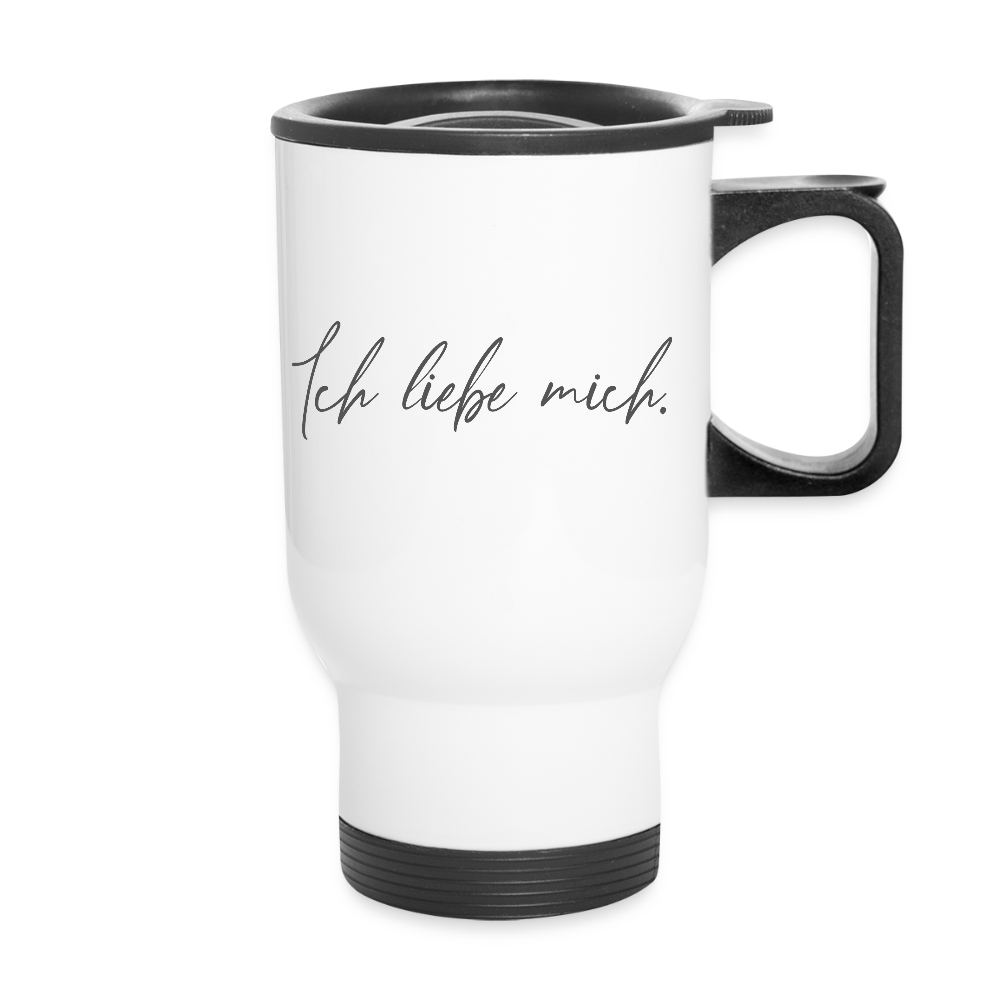 Ich liebe mich // Thermobecher mit Tragegriff - Weiß