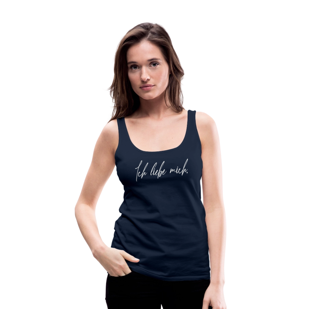 Ich liebe mich Frauen Premium Tank Top (Organic) - Navy
