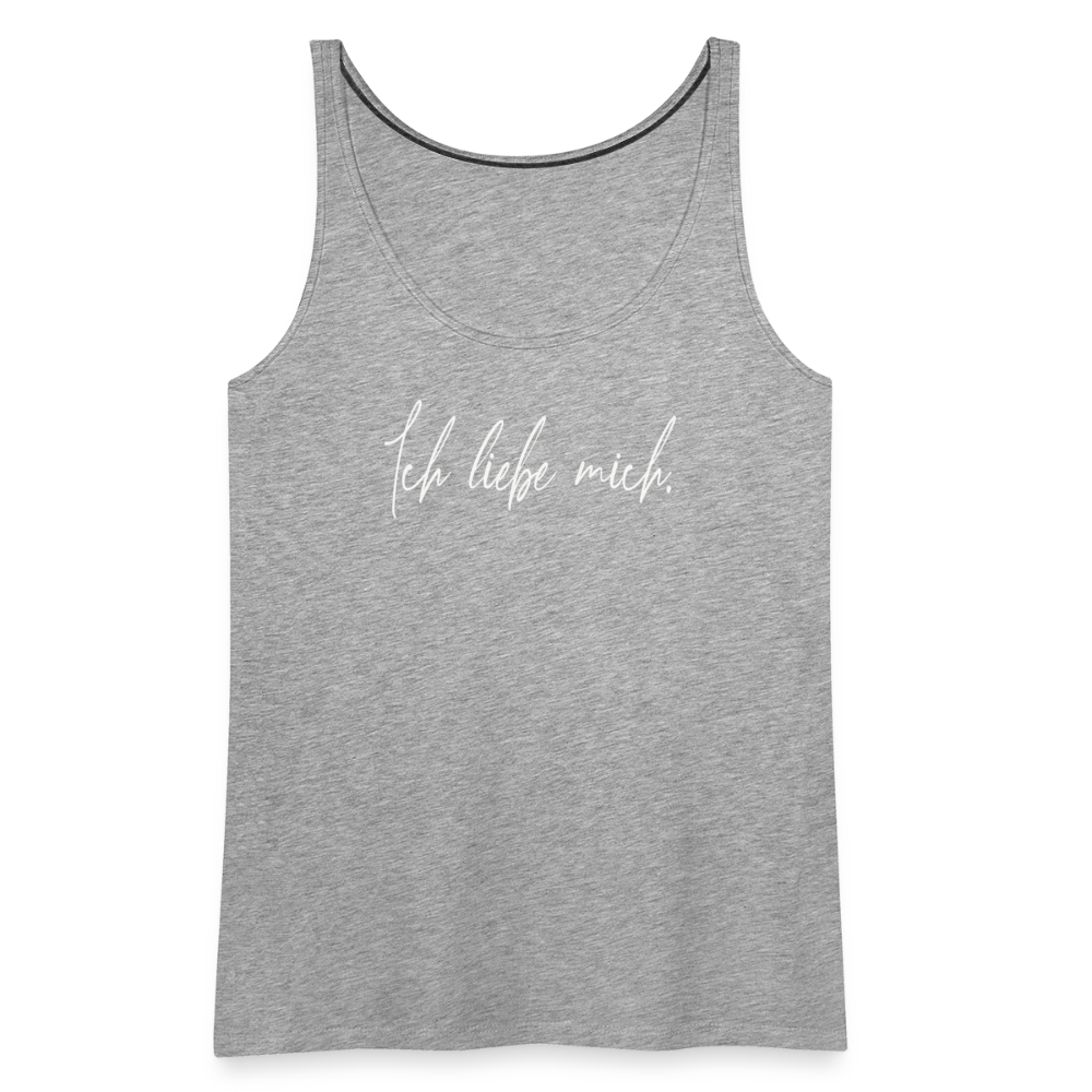 Ich liebe mich Frauen Premium Tank Top (Organic) - Grau meliert