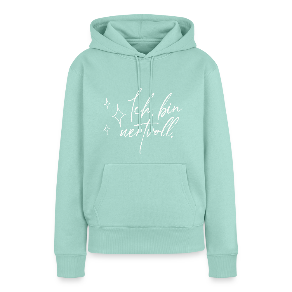 Ich bin wertvoll Frauen Premium Hoodie (Organic) - Mint 