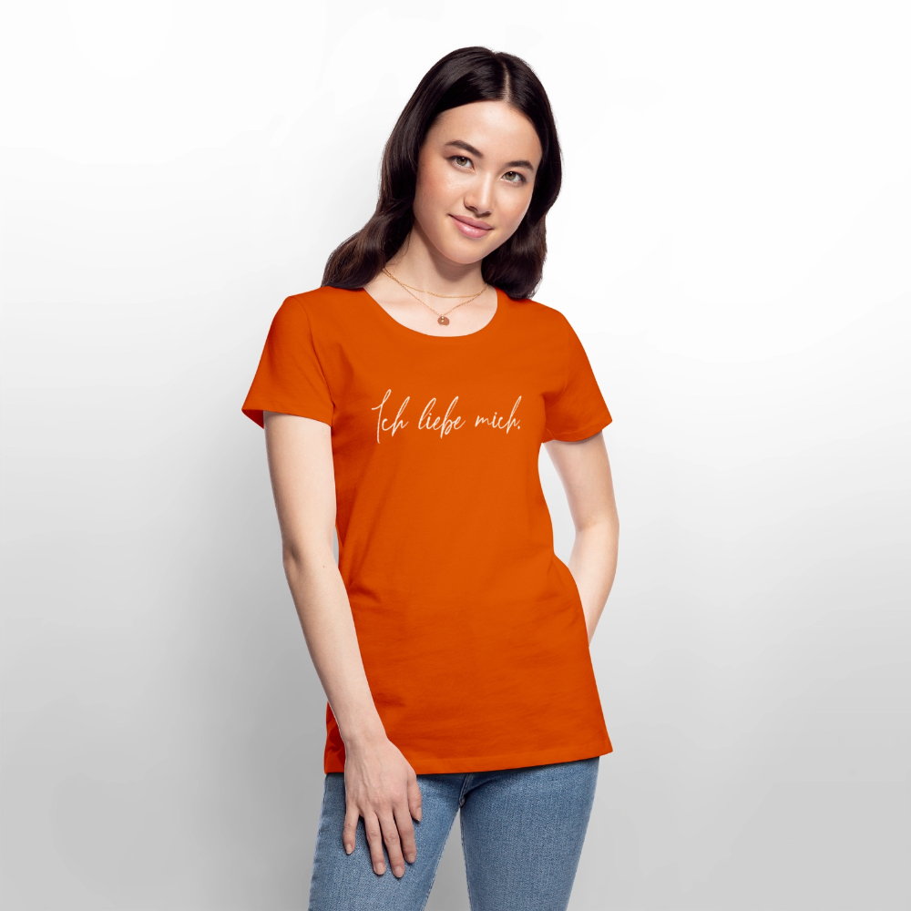 Ich liebe mich Frauen Premium T-Shirt (Organic) - Orange 