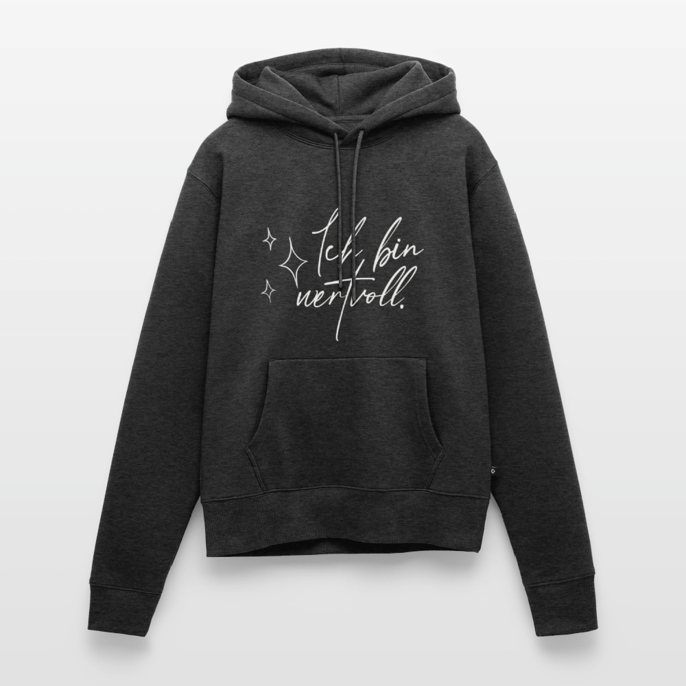 Ich bin wertvoll Frauen Premium Hoodie (Organic) - Anthrazit meliert
