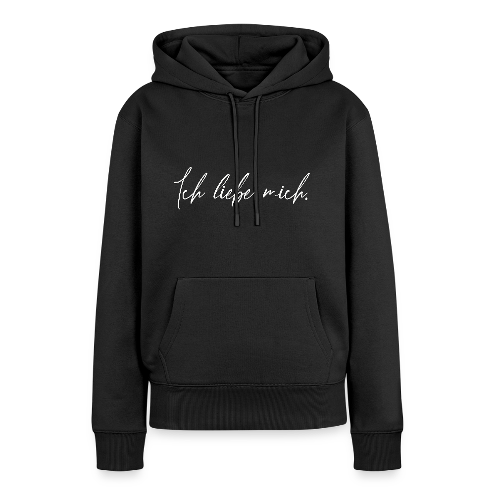 Ich liebe mich Frauen Premium Hoodie (Organic) - Schwarz