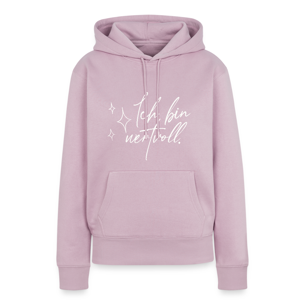 Ich bin wertvoll Frauen Premium Hoodie (Organic) - Altrosa