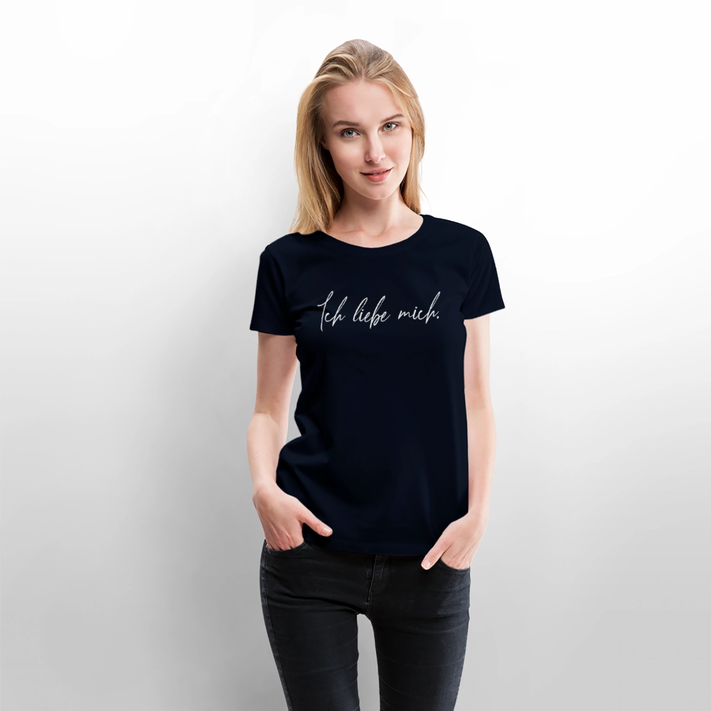 Ich liebe mich Frauen Premium T-Shirt (Organic) - Navy