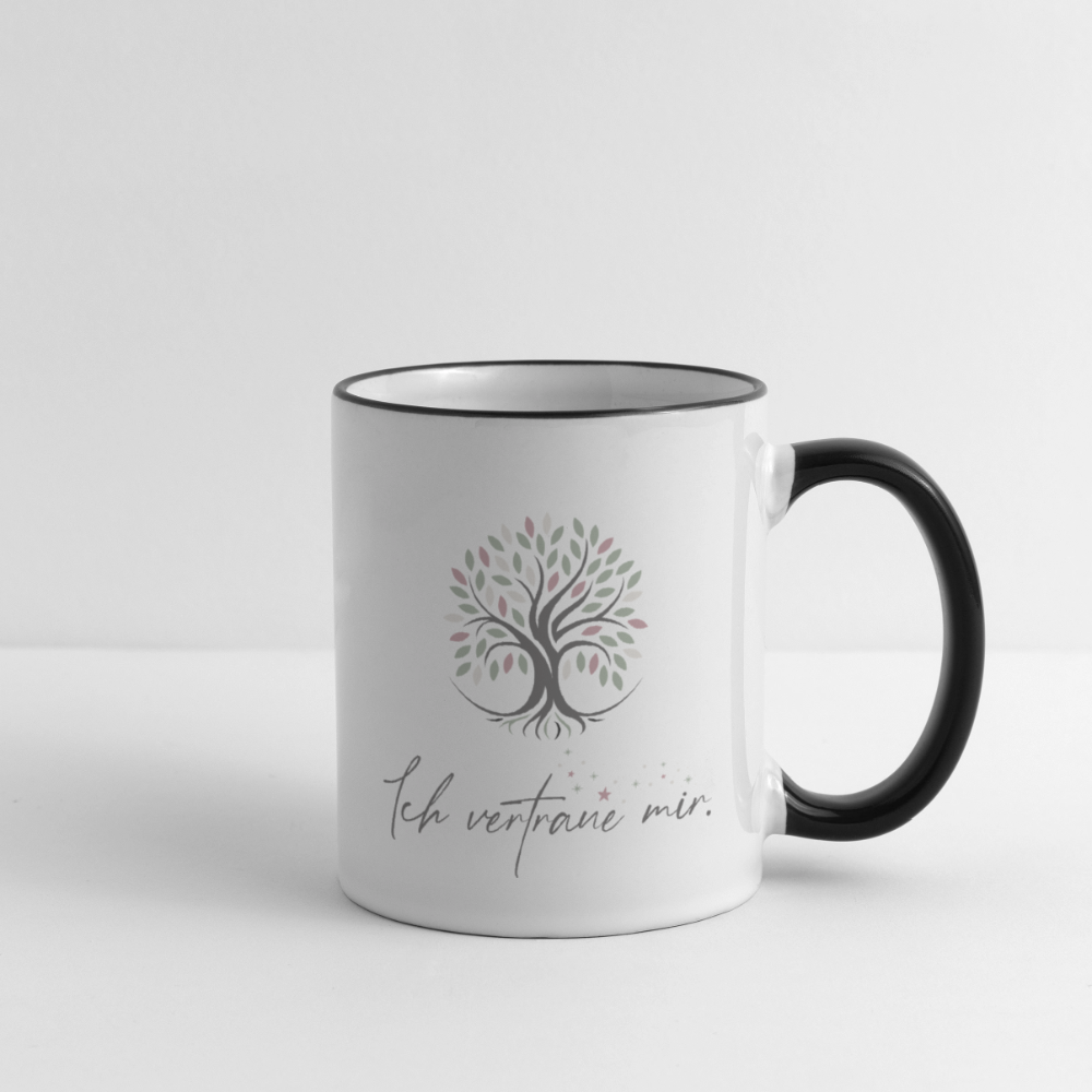 Tasse zweifarbig - Weiß/Schwarz
