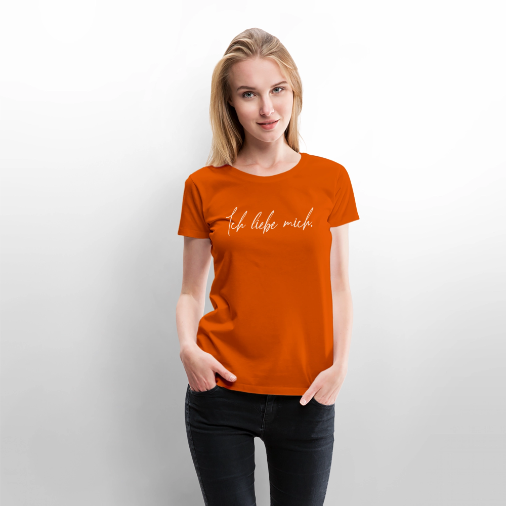 Ich liebe mich Frauen Premium T-Shirt (Organic) - Orange 