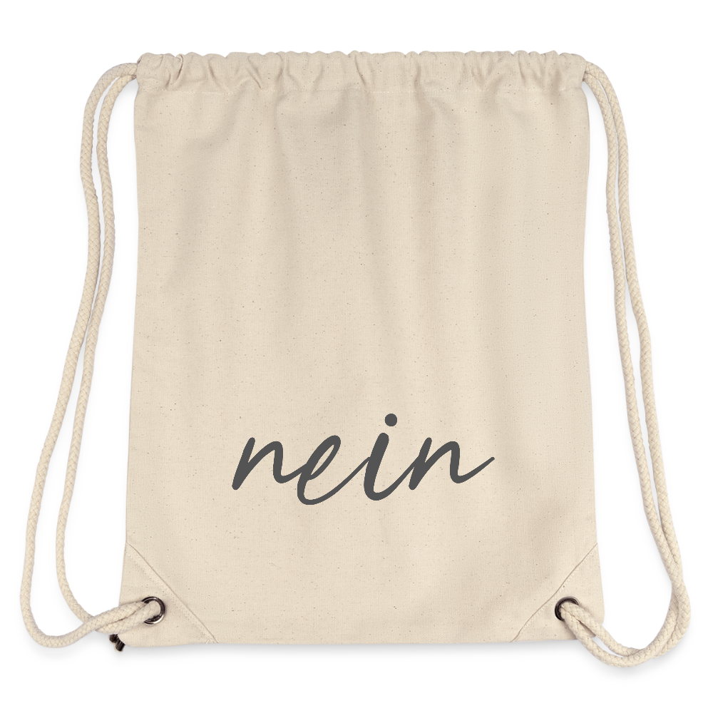 Ja / Nein recycelter Gym Bag - Naturweiß