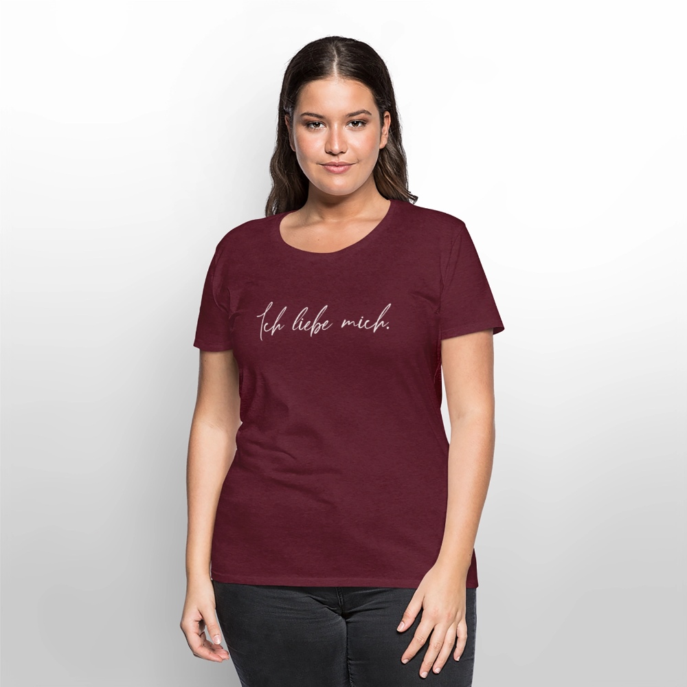 Ich liebe mich Frauen Premium T-Shirt (Organic) - Burgunderrot