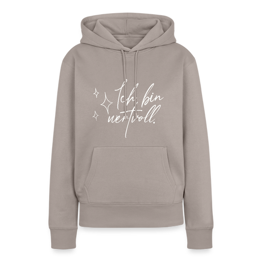 Ich bin wertvoll Frauen Premium Hoodie (Organic) - Taupe