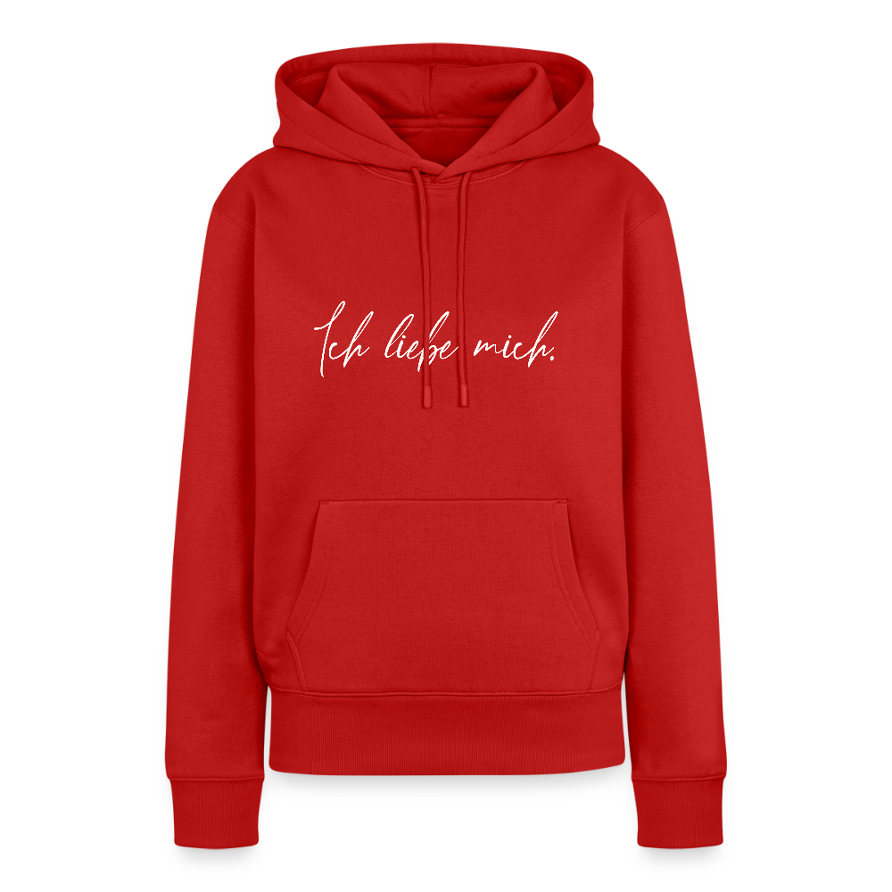 Ich liebe mich Frauen Premium Hoodie (Organic) - Rot
