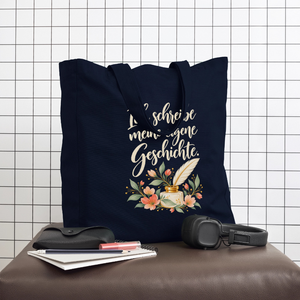 Ich schreibe meine eigene Geschichte // Stoffbeutel - Navy