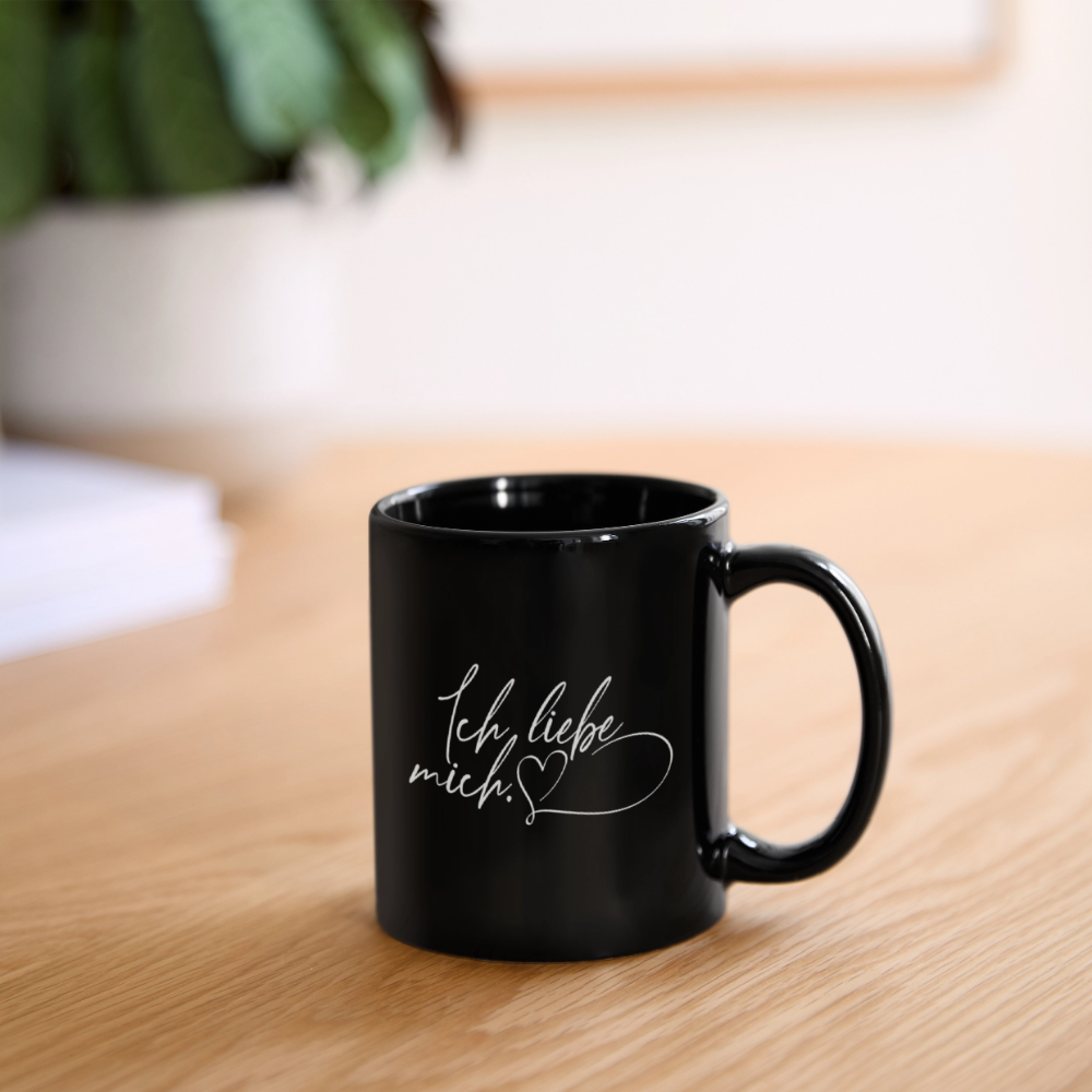 Ich liebe mich Tasse schwarz mit Herz - Schwarz
