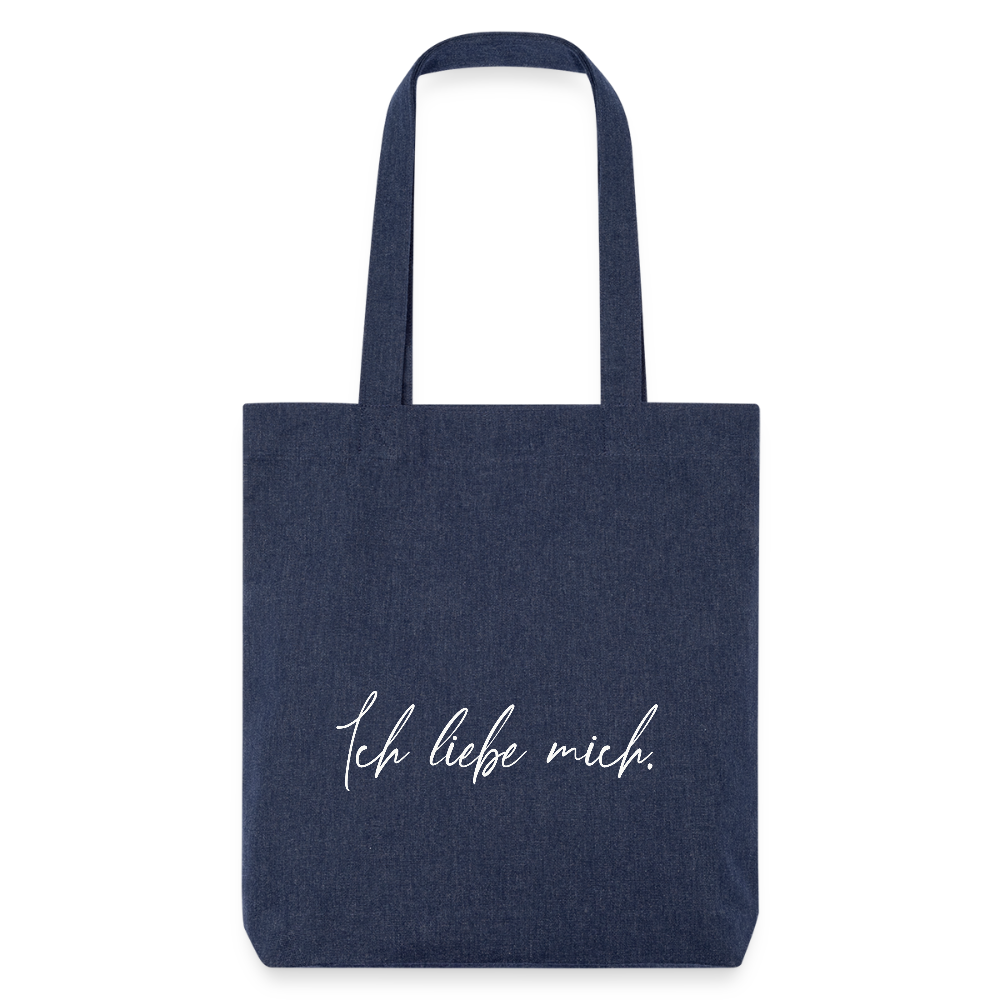 Ich liebe mich Stoffbeutel ( recycelt & heavyweight) - melange Blue