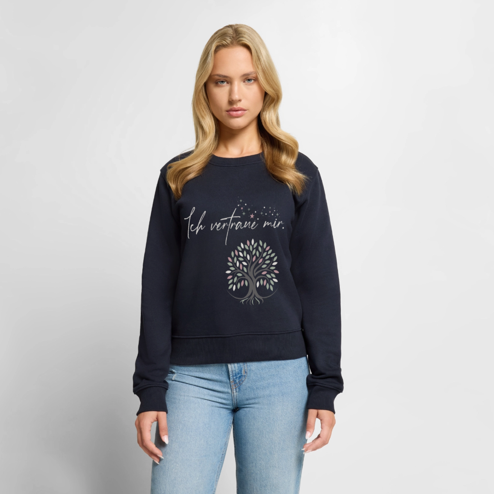 Ich vertraue mir Pullover (Baum & Sterne) - Bio - Navy