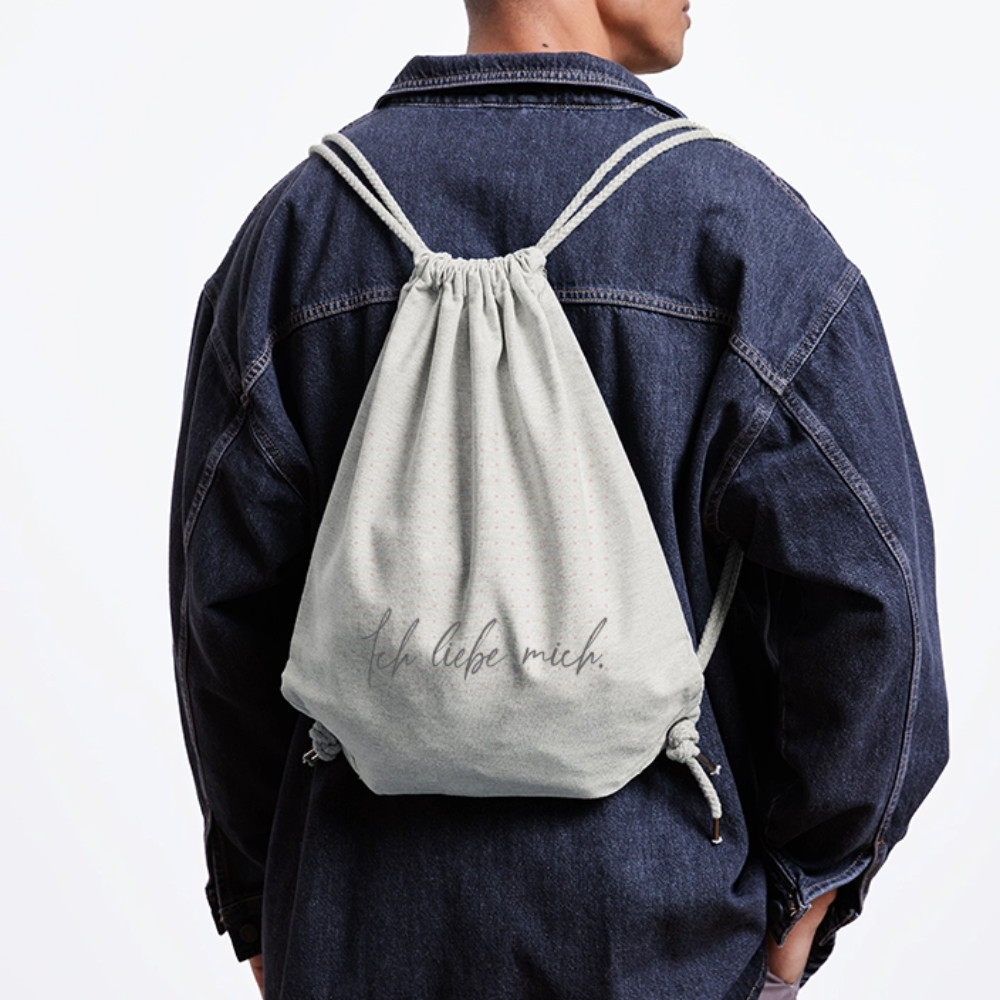 Ich liebe mich recycelter Gym Bag - Grau meliert