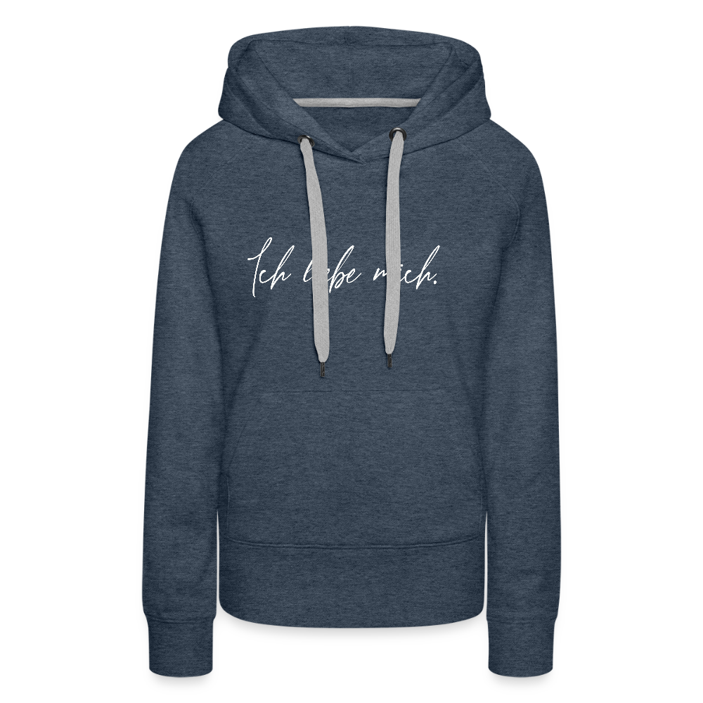 Ich liebe mich Frauen Premium Hoodie (Organic) - Jeansblau