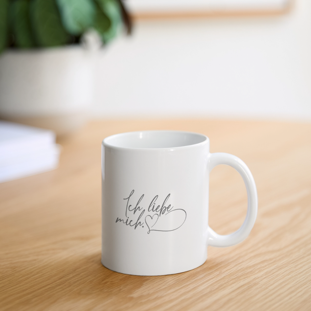 Ich liebe mich Tasse weiß mit Herz - Weiß