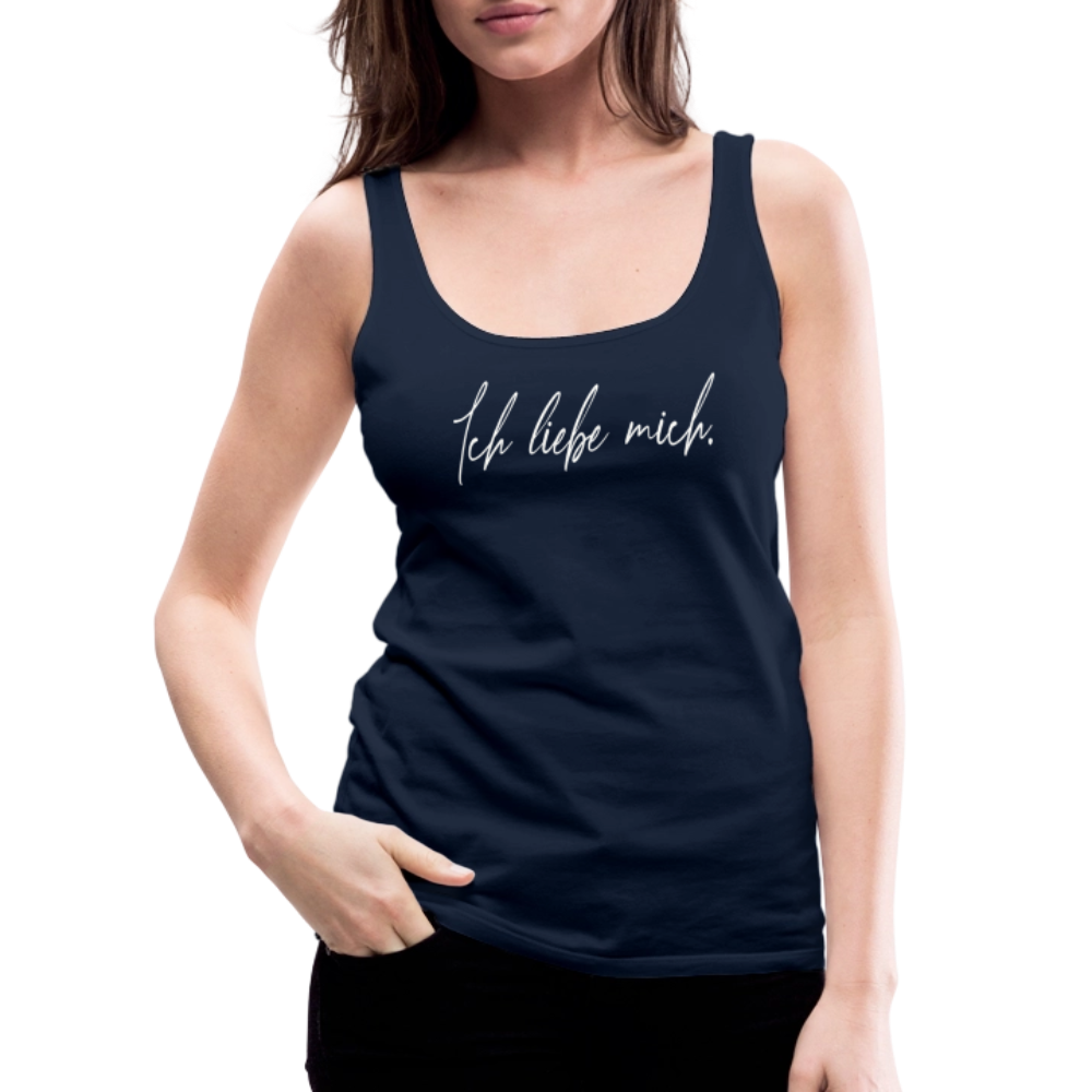 Ich liebe mich Frauen Premium Tank Top (Organic) - Navy