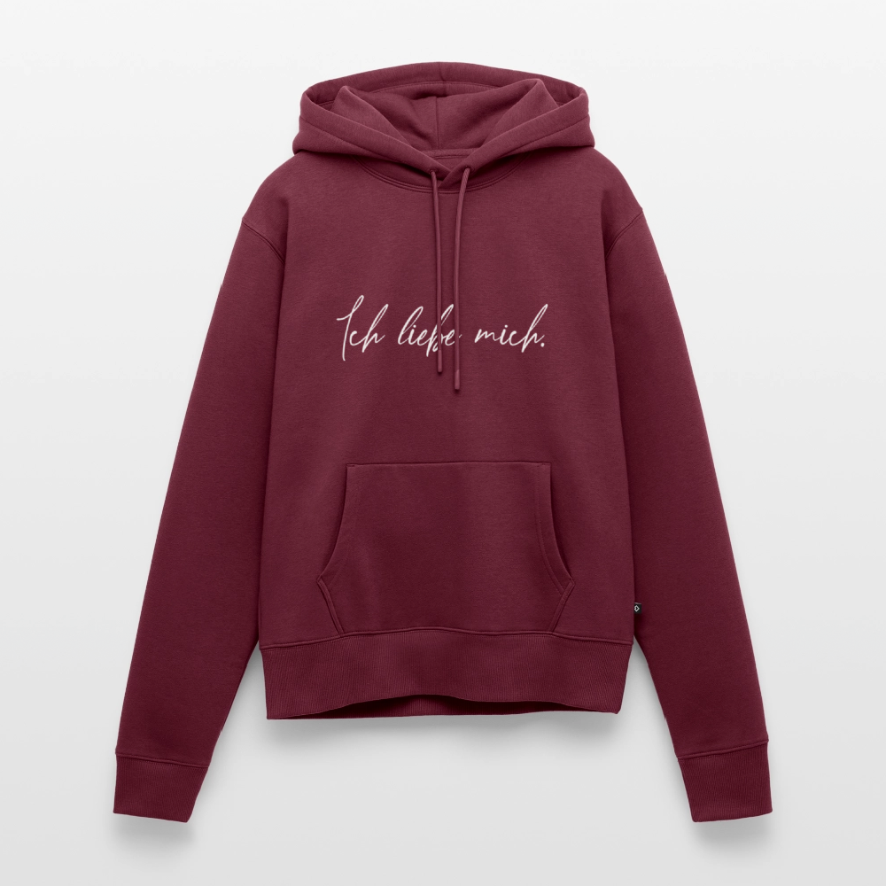 Ich liebe mich Frauen Premium Hoodie (Organic) - Burgunderrot