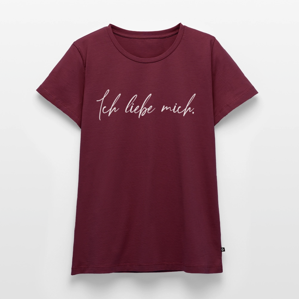 Ich liebe mich Frauen Premium T-Shirt (Organic) - Burgunderrot