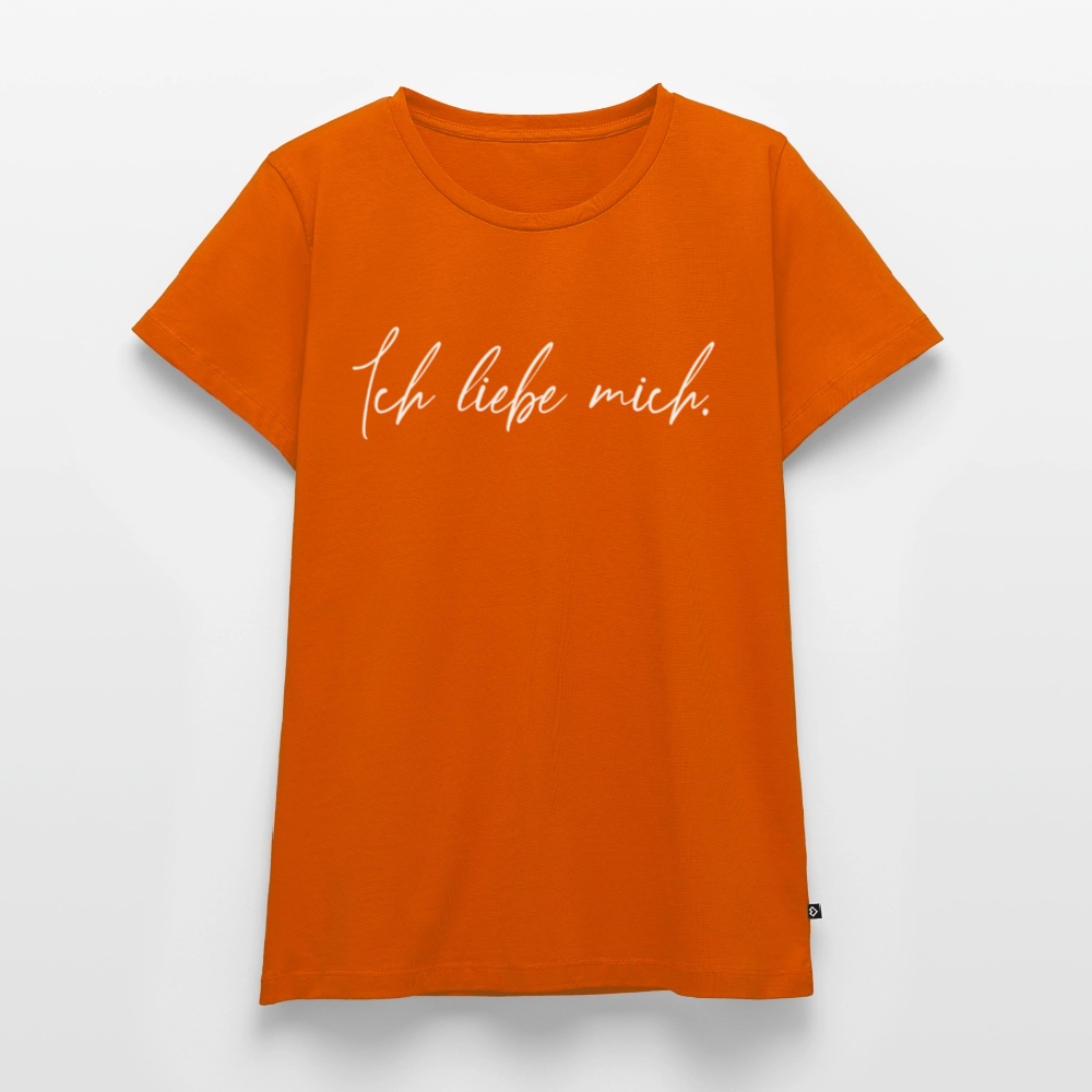 Ich liebe mich Frauen Premium T-Shirt (Organic) - Orange 