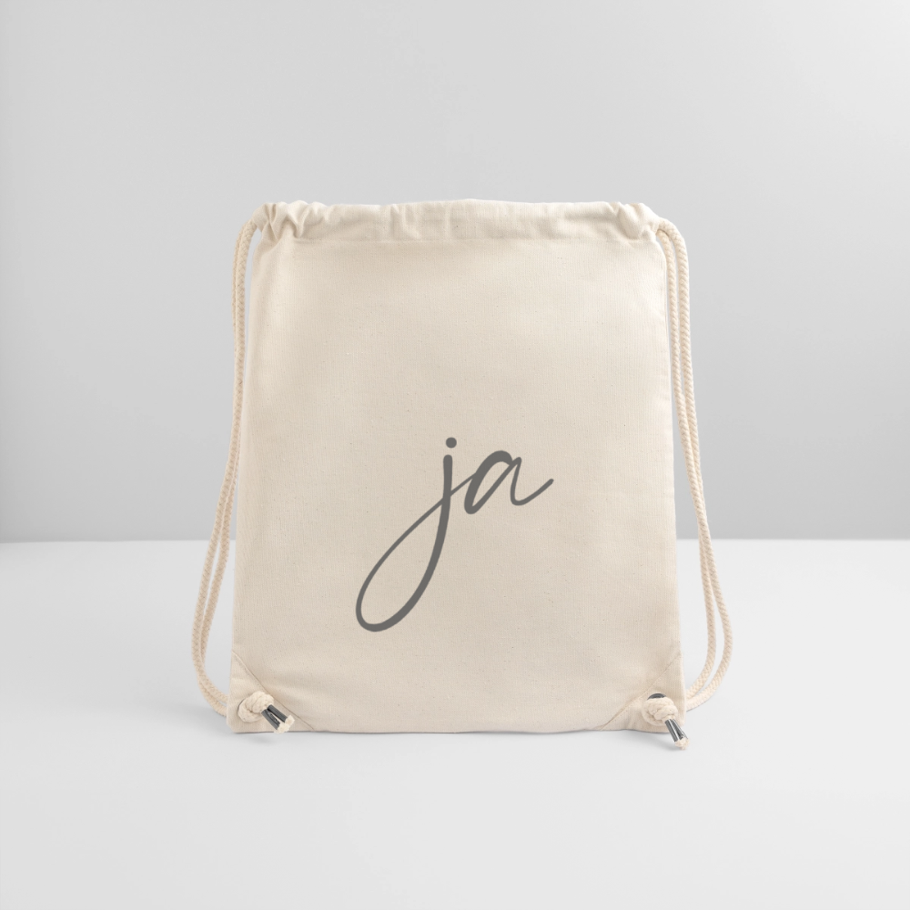 Ja / Nein recycelter Gym Bag - Naturweiß