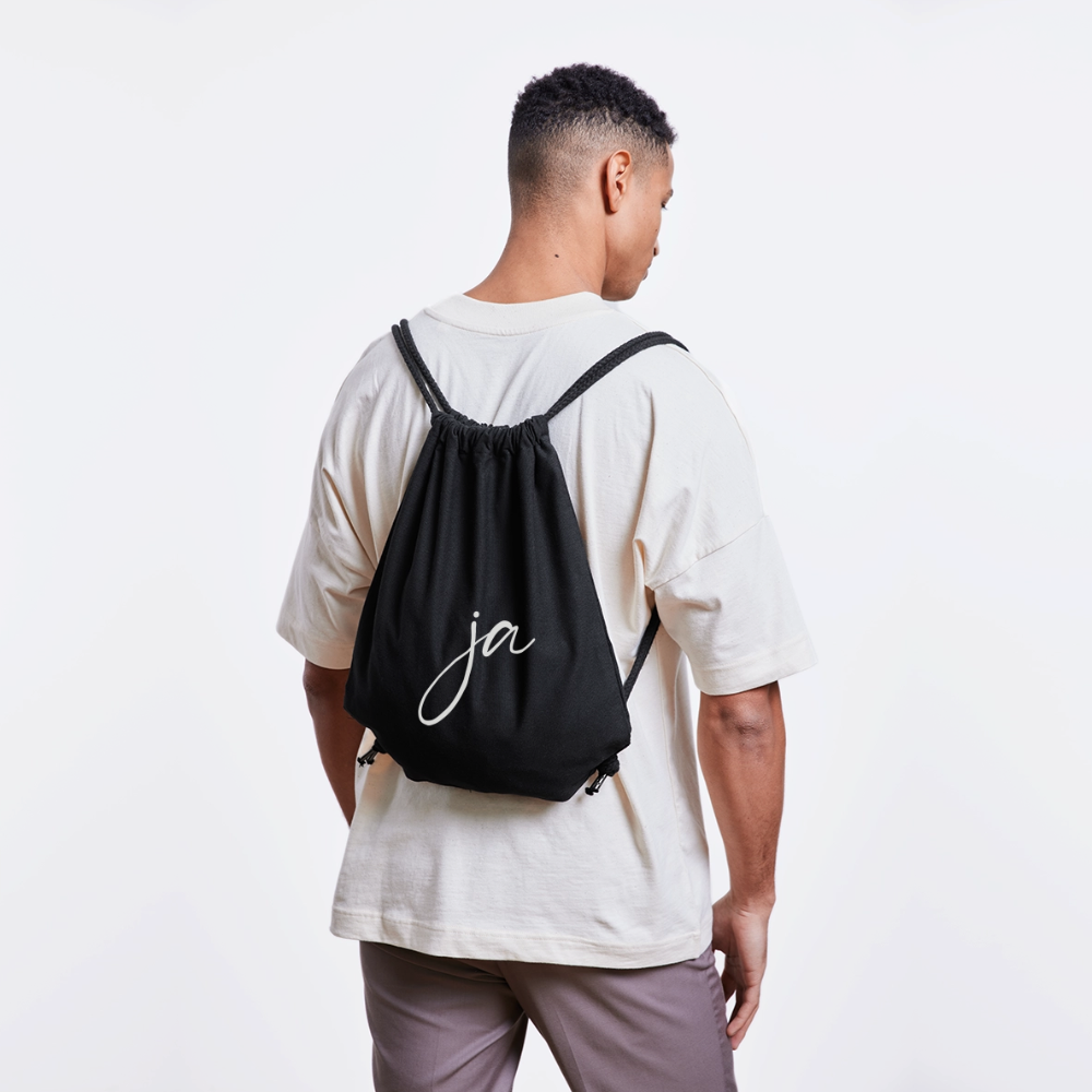 Ja / Nein recycelter Gym Bag - Schwarz