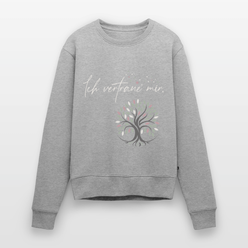 Ich vertraue mir Pullover (Baum & Sterne) - Bio - Grau meliert
