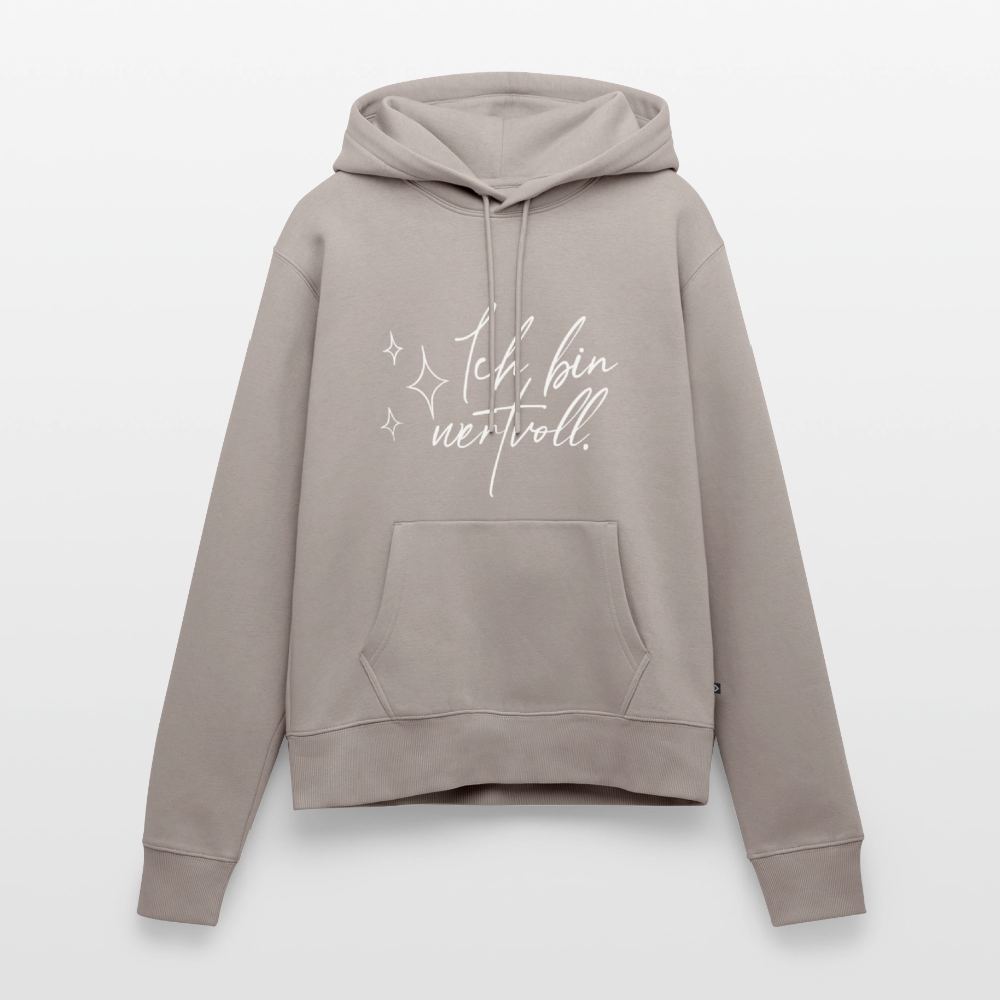 Ich bin wertvoll Frauen Premium Hoodie (Organic) - Taupe