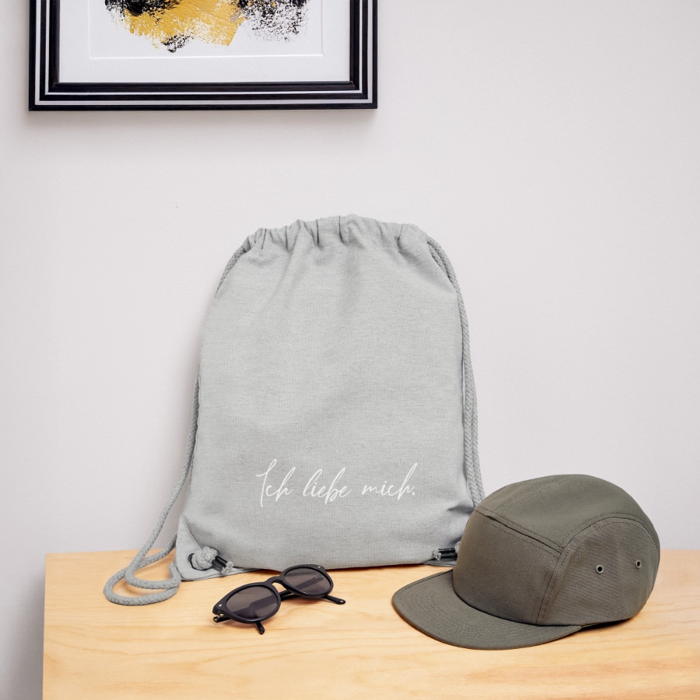 Ich liebe mich recycelter Gym Bag - Grau meliert