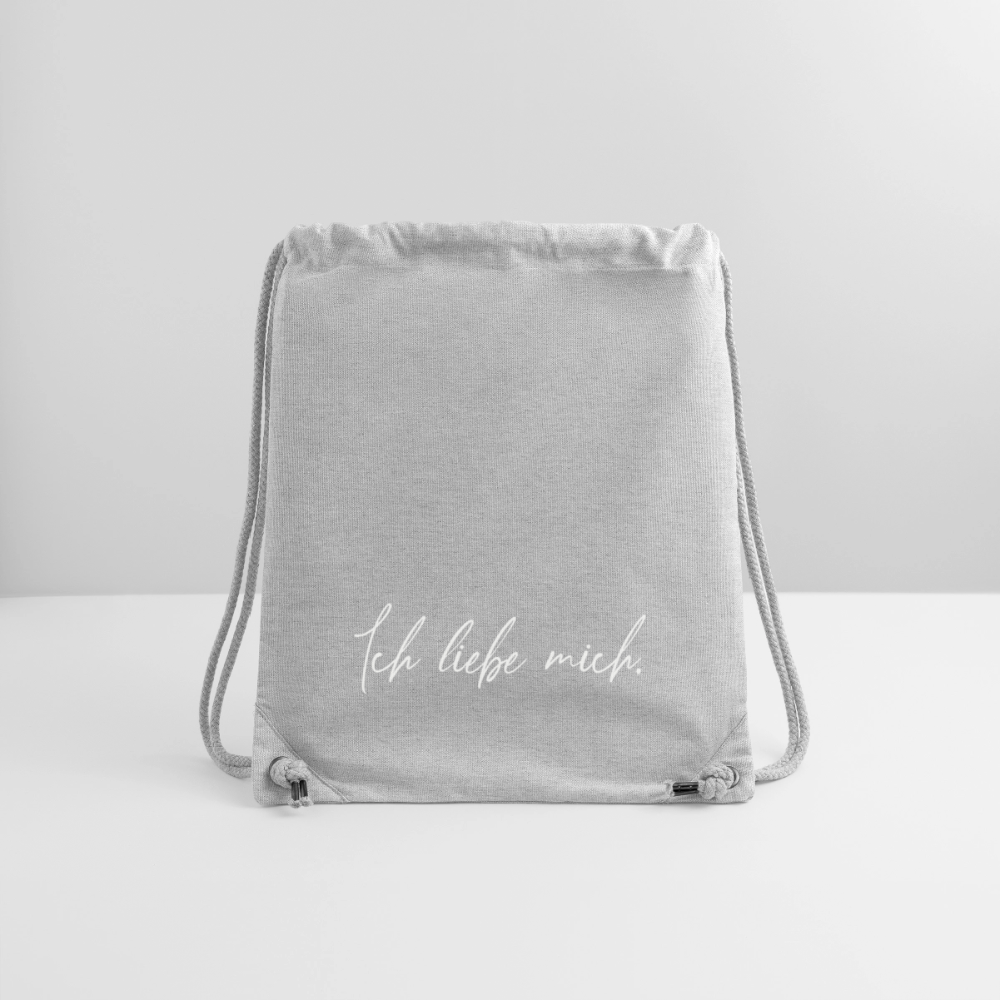 Ich liebe mich recycelter Gym Bag - Grau meliert