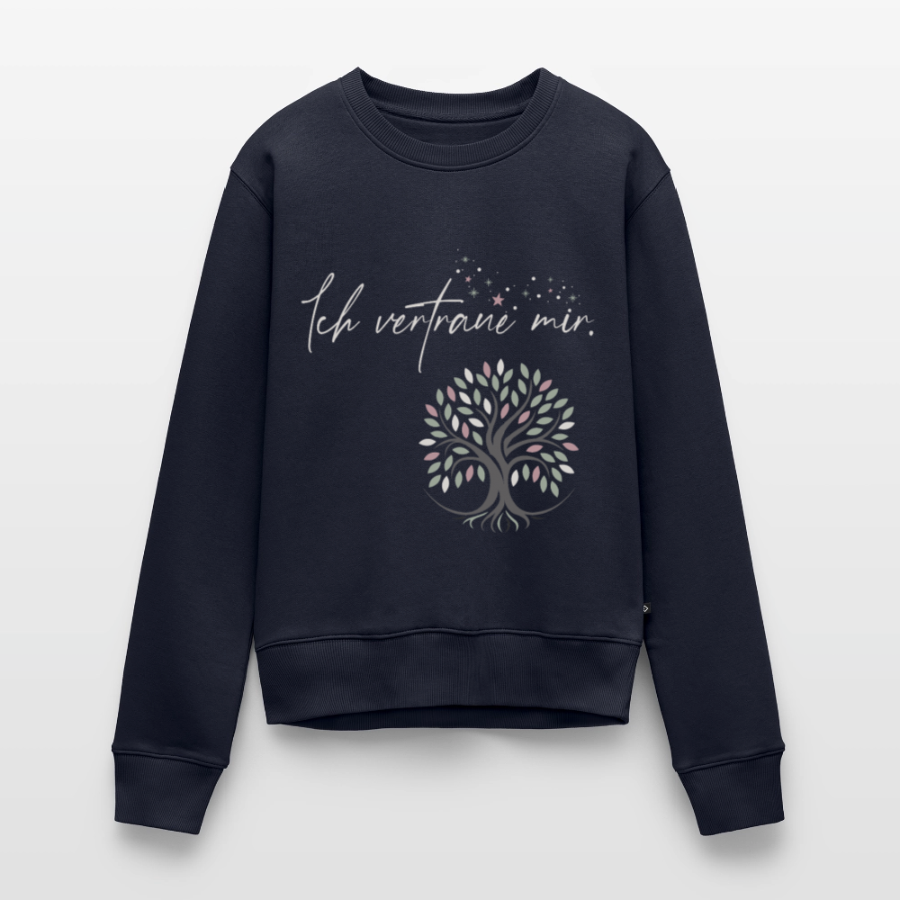 Ich vertraue mir Pullover (Baum & Sterne) - Bio - Navy