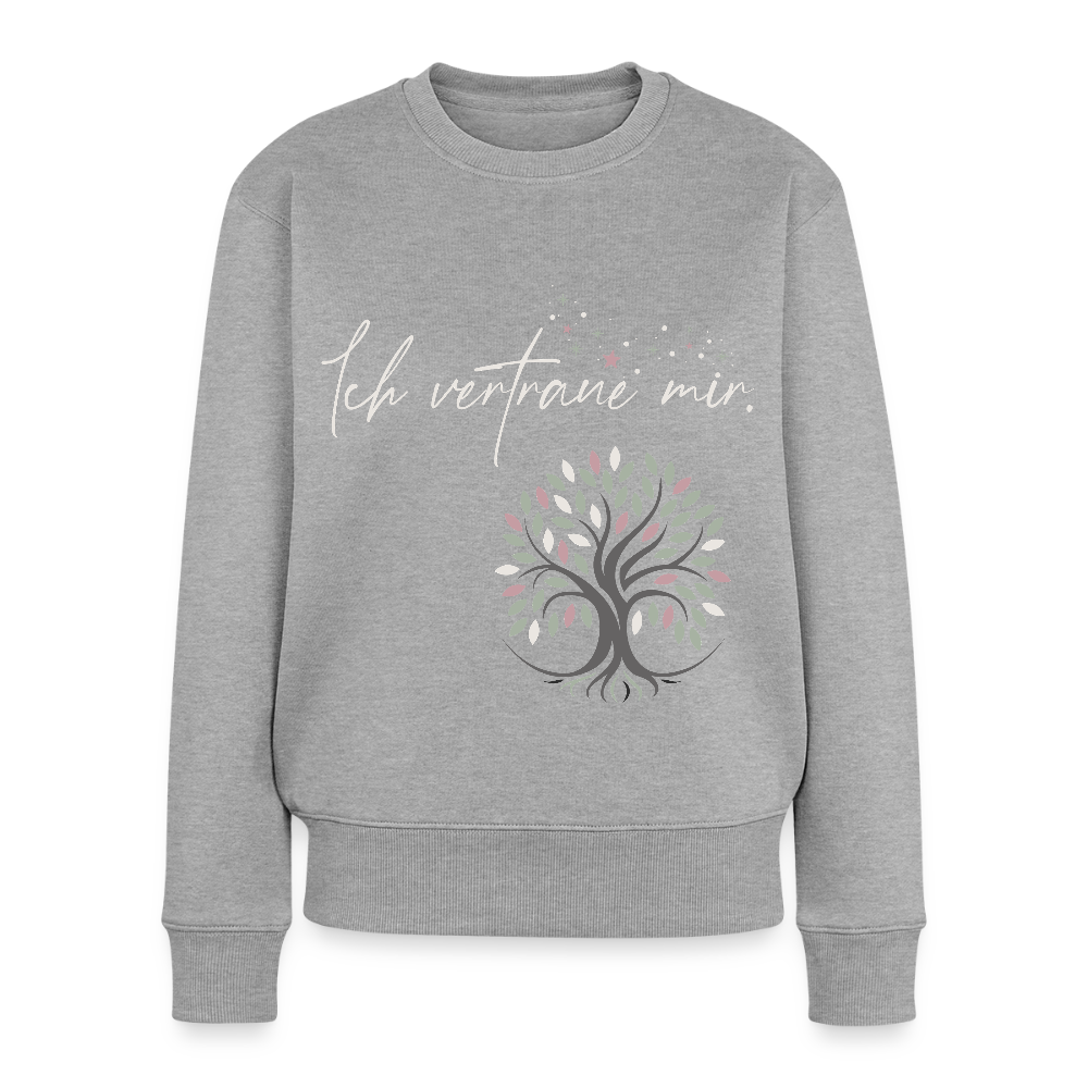 Ich vertraue mir Pullover (Baum & Sterne) - Bio - Grau meliert